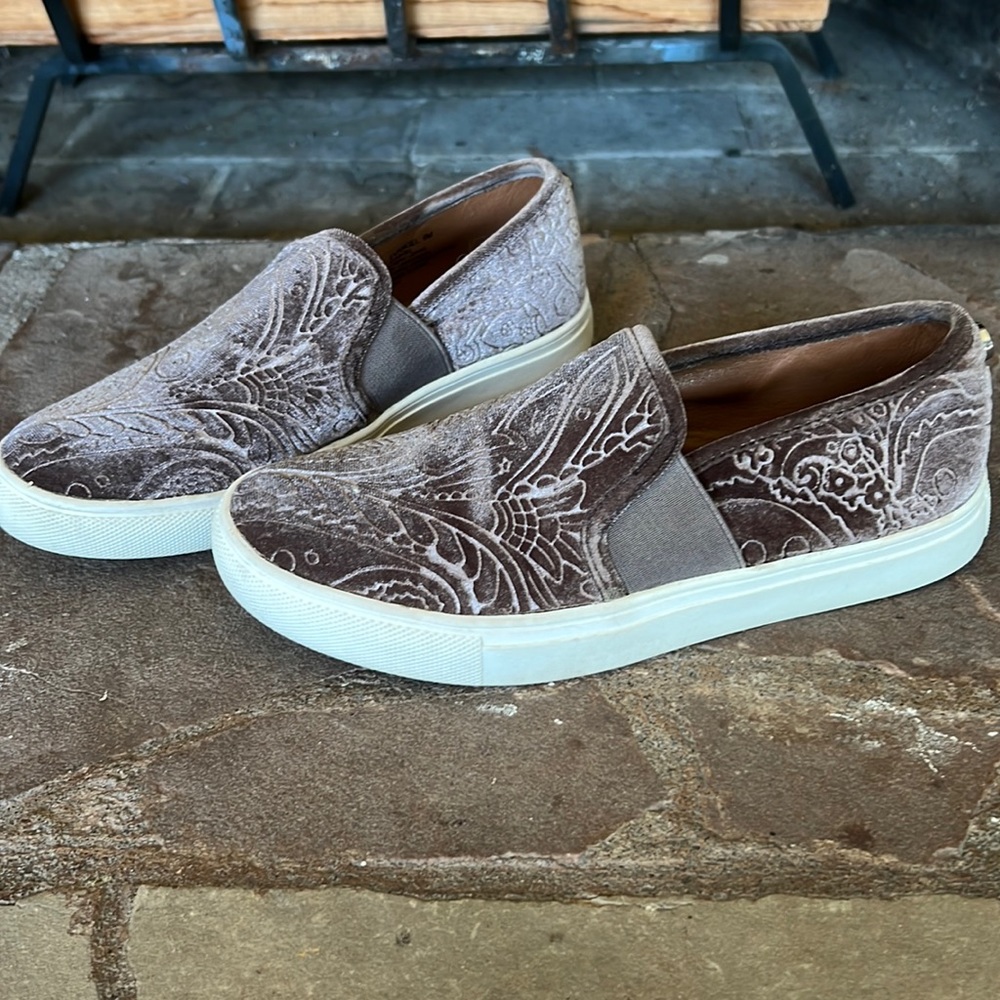 Steve Madden Evangel Slip on Velvet Floral Sneaker size 6m